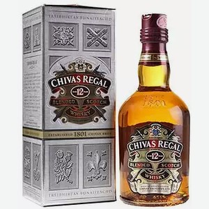 Виски шотландский купажированный ЧИВАС РИГАЛ 12 ЛЕТ 40% П/УП. 0,7Л