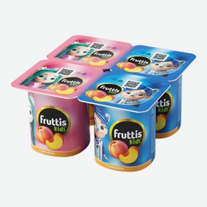 Йогурт 110г Fruttis с персиком детский 2,5% п/ст