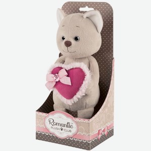 Мягкая игрушка Maxitoys Luxury Romantic Plush Club, Романтичный Котик с розовым сердечком, 20 см, в коробке арт.MT-GU022020-1-20