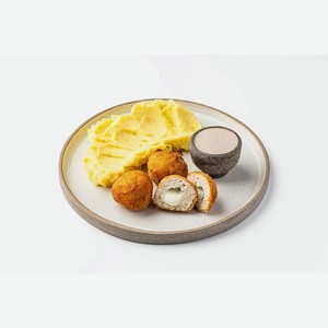 Куриные шарики с картофельным пюре и пряным соусом Цезарь ДК 330 г