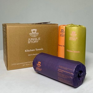 Салфетки бумажные Jungle Story небеленые из бамбука двухслойные в индивидуальной упаковке