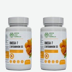 ОМЕГА 7 и масло черного тмина Green Leaf Formula для похудения снижения веса для иммунитета витамины для сердца 2 банки