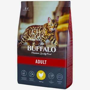 Сухой корм для кошек Mr.Buffalo Adult с курицей 400г