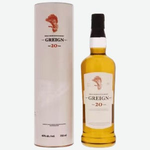 Виски Greign 20 лет однозерновой 0,7 л в подарочной упаковке