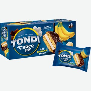 Печенье Tondi choco Pie банановый, 180г Россия