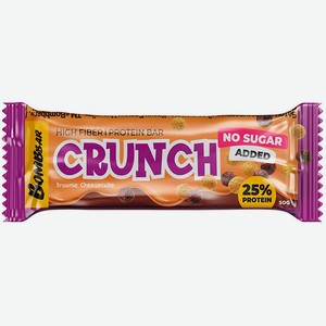 BomBBar Батончик глазированный Crunch - 50 грамм - чизкейк шоколадный брауни