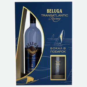Водка Beluga Transatlantic 0,7 л в подарочной упаковке + рокс