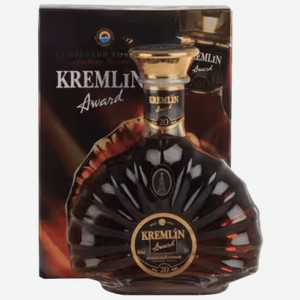 Коньяк Kremlin Award 20 лет 0,5 л в подарочной упаковке