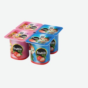 Йогурт 110г Fruttis с клубникой детский 2,5% п/ст