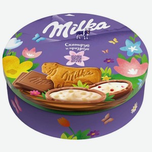 Набор Milka фигурного шоколада, шоколада молочного и печенья 136,4г