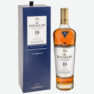 Виски шотландский Macallan Double Cask 18 лет в подарочной упаковке, 0.7л Великобритания
