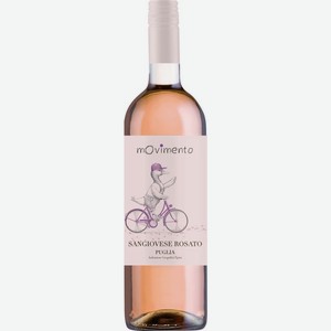Вино Movimento Санджовезе ординарное сортовое розовое полусладкое 9.5% 0.75л