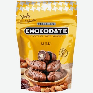 Конфеты Chocodate Финики с миндалем в молочном шоколаде 100г