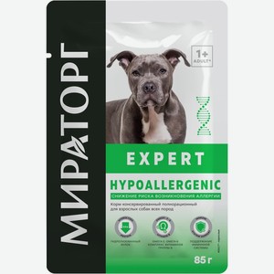 Влажный корм для собак Мираторг Expert Снижение риска возникновения аллергии 85 г