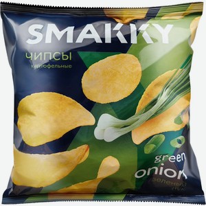 Чипсы картофельные SMAKKY со вкусом зеленого лука, Россия, 70 г