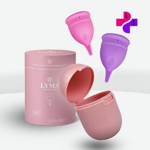 Чаша менструальная LYMA CUP Набор 2 шт многоразовые S и L Стерилизатор в комплекте