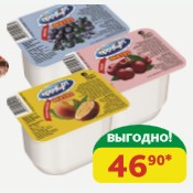Йогурт Фругурт Персик/Маракуйя; Вишня; Черника 2.5%, 250 гр