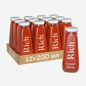 Нектар Rich томатный с солью, 200мл x 12 шт Россия