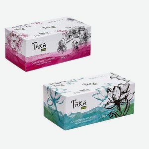 Салфетки бумажные 2 упаковки TAKA Health HOME серия Tokyo Garden 2 слоя 250 шт