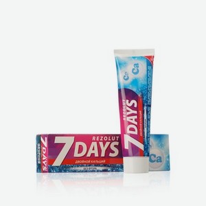 Зубная паста 7 days Rezolut   Двойной кальций   без фтора 100мл