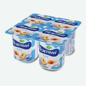 Продукт йогуртный Campina Нежный с соком персика, 1.2%, 100 г
