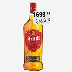 Виски Грантс Трипл Вуд 40% 0,75л