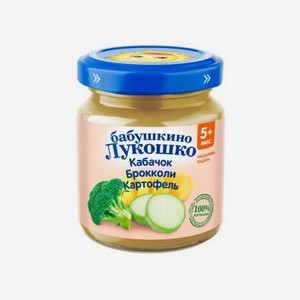 Пюре Бабушкино Лукошко Кабачок, брокколи, картофель, 100 г