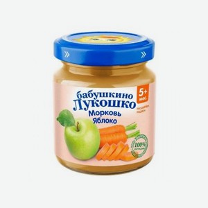 Пюре Бабушкино Лукошко Морковь, яблоко 100 г