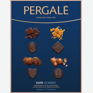 Конфеты Набор конфет Pergale коллекция тёмного шоколада 171 г