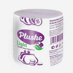 Бумага туалетная Eco Plushe Light 1шт
