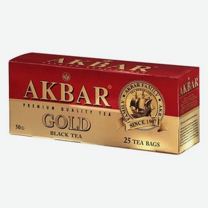 Чай черный Akbar Gold байховый мелкий в пакетиках