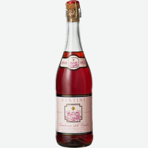 Вино игристое розовое сладкое Сантини ламбруско Сан Гауденцио с/б, 0,75 л