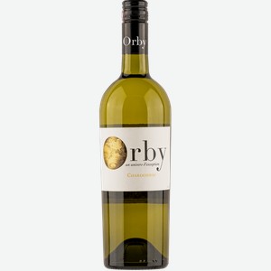 Вино белое сухое стиль №1 Шардоне Лангедок Орби 2022 Орби с/б, 0,75 л
