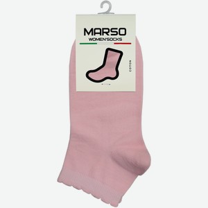 Носки женские Marso розовые хлопок-полиамид короткие НЖГ-0316 размер 23-25 Россия