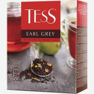 Tess Earl Grey черный чай с цедрой лимона в пакетиках 100 шт.