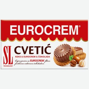 Печенье СвиссЛион крем и шоколад СвиссЛион Еврокрем м/у, 140 г