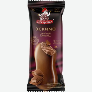 Мороженое эскимо Пестравка двойной шоколад Купинское мороженое м/у, 70 г