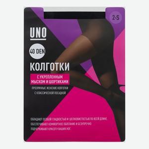 Колготки Uno женские черные, 40 den, размер 2