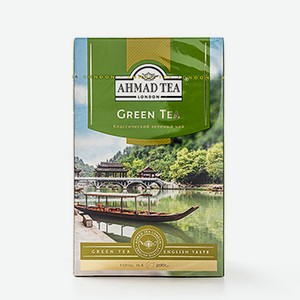 Чай зеленый Ahmad Tea среднелистовой 100г, Россия