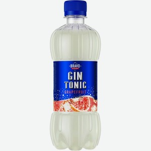 Джин  Браво  Джин-Тоник Грейпфрут, коктейль, в пластиковой бутылке, 500 мл