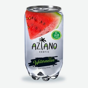 Напиток газированный Aziano Watermelon со вкусом арбуза 0.35л, Россия