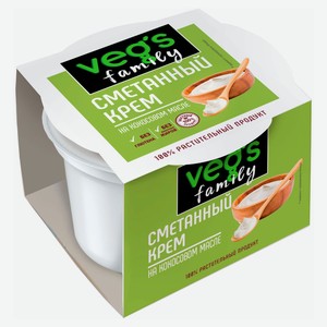 Крем сметанный Veg s Family на кокосовом масле без глютена 20%, 170 г