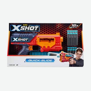 Бластер Zuru X-Shot - Quick-Slide 16 пуль, 23×40×6 см