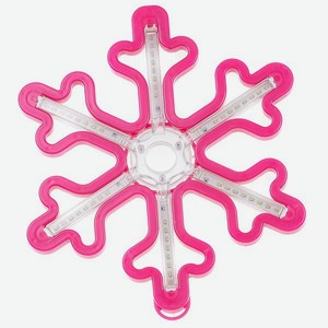 Фигура BABY STYLE Снежинка розовый с эффектом белого пульсирования LED гибкий неон улица 30 см