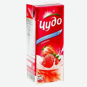 Коктейль молочный ЧУДО Клубника 2% 0.2л т/п