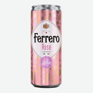 Вино игристое Ферреро розовое п/сл 10,5-12,5% 0,33л