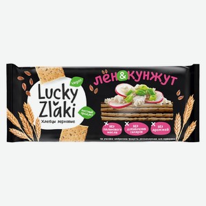 Хлебцы Lucky Zlaki хрустящие зерновые Лен-кунжут 105г