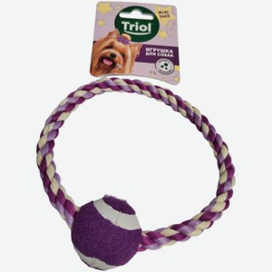 Игрушка Triol Mini Dogs Веревка-кольцо с мячом для собак мелких пород 120мм