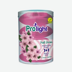Мыло туалетное <Prolight> с увлажняющим кремом 1+1 Розовая мечта 4*90г Турция