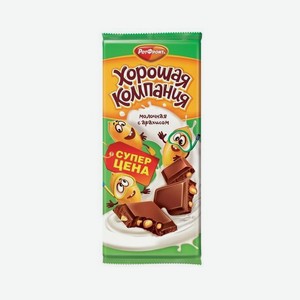 Шоколад <Хорошая компания> молочный с арахисом 80г Россия